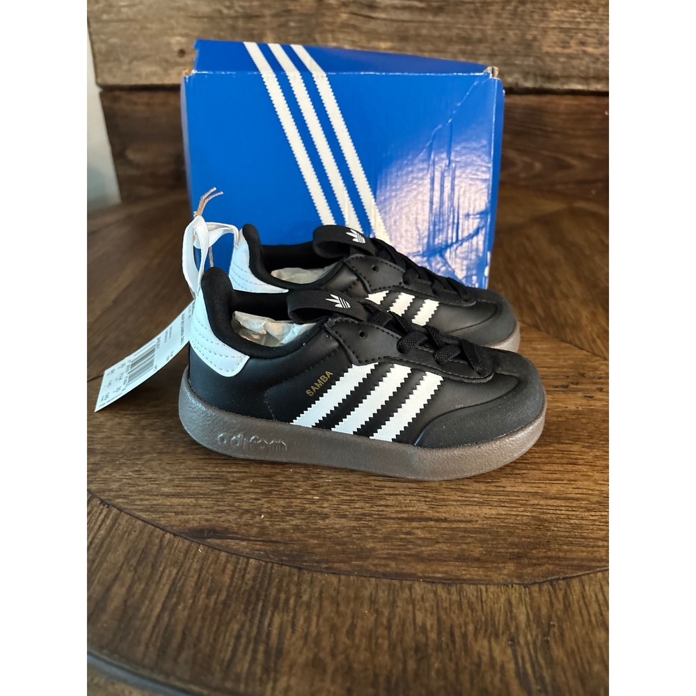 Adidas Adifom Samba 360 I Infant Shoes Black White Gum JH5201 Size 8K NIB